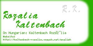 rozalia kaltenbach business card